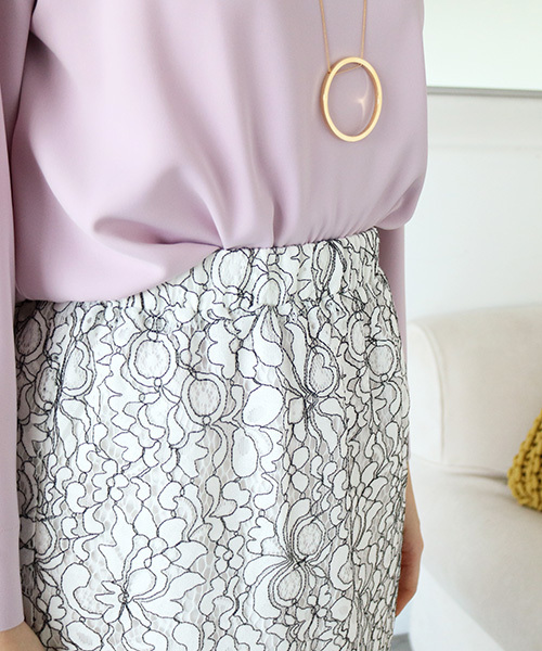 N.(N. Natural Beauty Basic)(エヌエヌナチュラルビューティーベーシック)の「【一部追加生産】スカラップレースセットアップスカート【セットアップ対応商品】(スカート・レディース・ホワイト/ホワイト系その他/ピンク/ブルー/パープル/ネイビー・MEDIUM)」の9枚目の写真