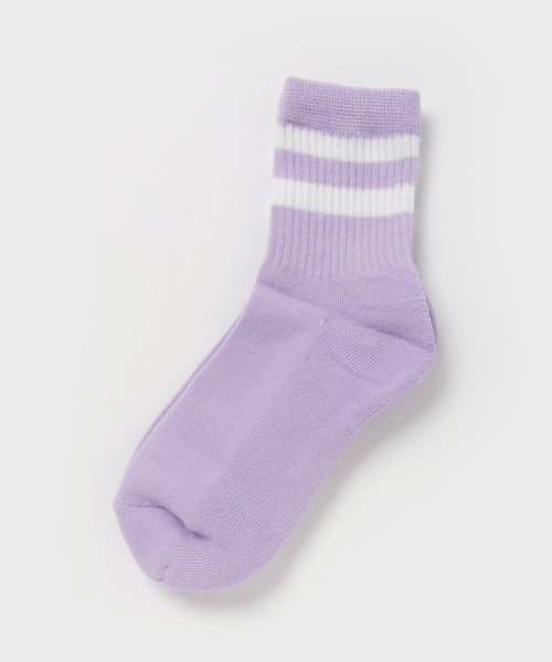 WEGO（ウィゴー）の「WEGO/2ラインソックス（ソックス/靴下・レディース・ホワイト/ブラック/ライム/ライトイエロー/ライトパープル/サックスブルー/ライトピンク・FREE）」の5枚目の写真