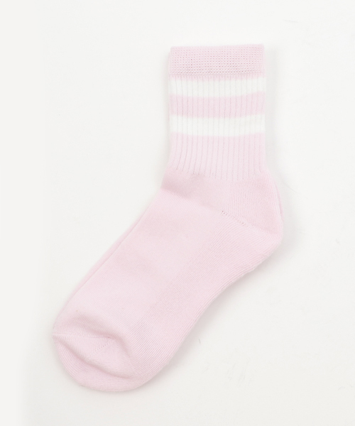 WEGO（ウィゴー）の「WEGO/2ラインソックス（ソックス/靴下・レディース・ホワイト/ブラック/ライム/ライトイエロー/ライトパープル/サックスブルー/ライトピンク・FREE）」の7枚目の写真