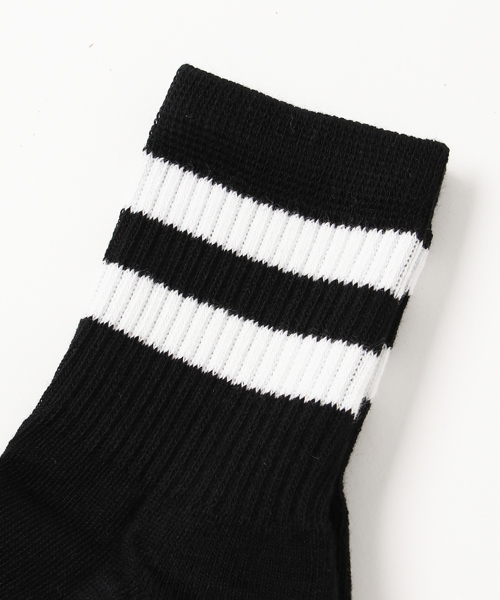 WEGO（ウィゴー）の「WEGO/2ラインソックス（ソックス/靴下・レディース・ホワイト/ブラック/ライム/ライトイエロー/ライトパープル/サックスブルー/ライトピンク・FREE）」の9枚目の写真