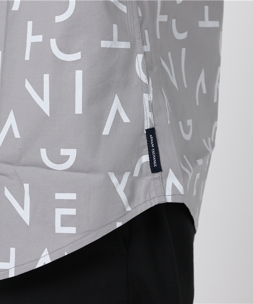 ARMANI EXCHANGE(アルマーニエクスチェンジ)の「【AXアルマーニ エクスチェンジ】ロゴプリント シャツ(シャツ/ブラウス・メンズ・グレー・SMALL/MEDIUM/LARGE/X-SMALL/X-LARGE)」の7枚目の写真