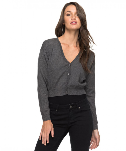 ROXY(ロキシー)の「VACATION MOOD ON(カーディガン/ボレロ・レディース・チャコールグレー・MEDIUM/LARGE/SMALL)」の1枚目の写真