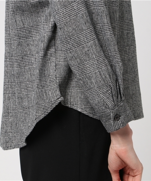 rps（アールピーエス）の「プチハイネックブラウス（シャツ/ブラウス・レディース・チャコールグレー/オフホワイト/ホワイト系その他2/ブラック・M）」の8枚目の写真