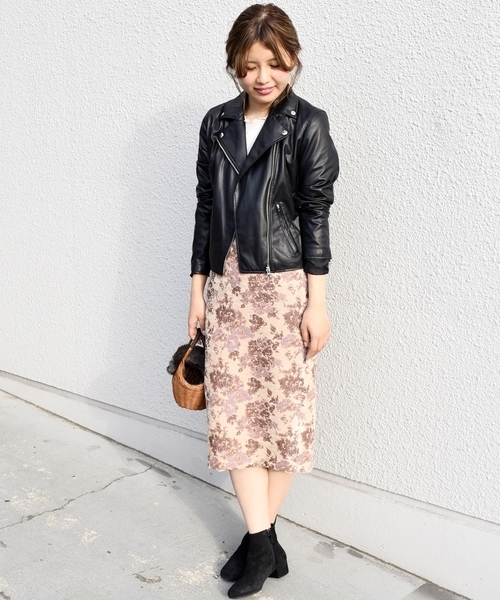 Khaju（カージュ）の「Khaju:フラワージャカードスカート◇（スカート・レディース・ベージュ/カーキ・26/27）」の3枚目の写真