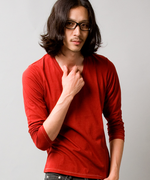 BEAUTY&YOUTH UNITED ARROWS(ビューティーアンドユースユナイテッドアローズ)の「by ∴ コットン V/Uネック カットソー◆(Tシャツ/カットソー・メンズ・ホワイト/ブラック/グレー/ケリー/ブルー/Brick ・SMALL/MEDIUM/LARGE/X-LARGE)」の6枚目の写真