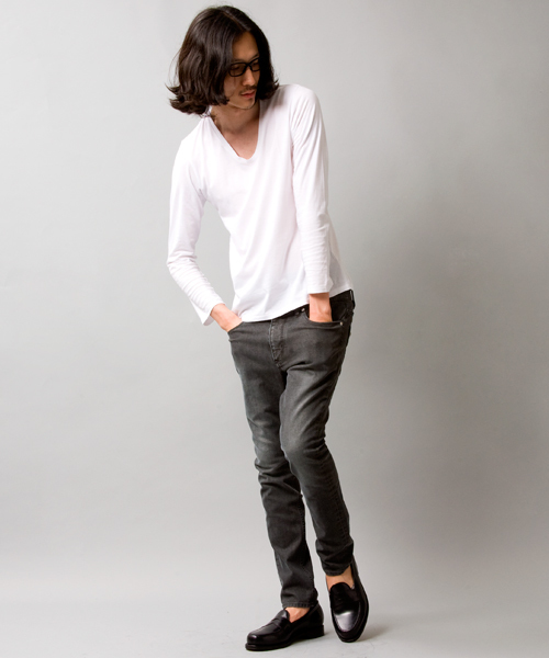 BEAUTY&YOUTH UNITED ARROWS(ビューティーアンドユースユナイテッドアローズ)の「by ∴ コットン V/Uネック カットソー◆(Tシャツ/カットソー・メンズ・ホワイト/ブラック/グレー/ケリー/ブルー/Brick ・SMALL/MEDIUM/LARGE/X-LARGE)」の7枚目の写真