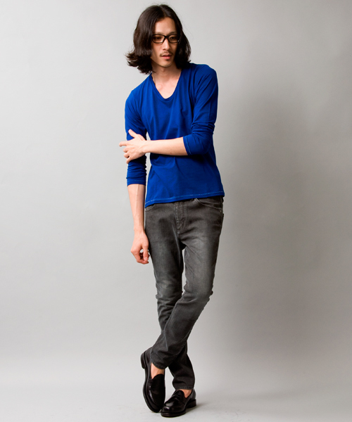 BEAUTY&YOUTH UNITED ARROWS(ビューティーアンドユースユナイテッドアローズ)の「by ∴ コットン V/Uネック カットソー◆(Tシャツ/カットソー・メンズ・ホワイト/ブラック/グレー/ケリー/ブルー/Brick ・SMALL/MEDIUM/LARGE/X-LARGE)」の9枚目の写真