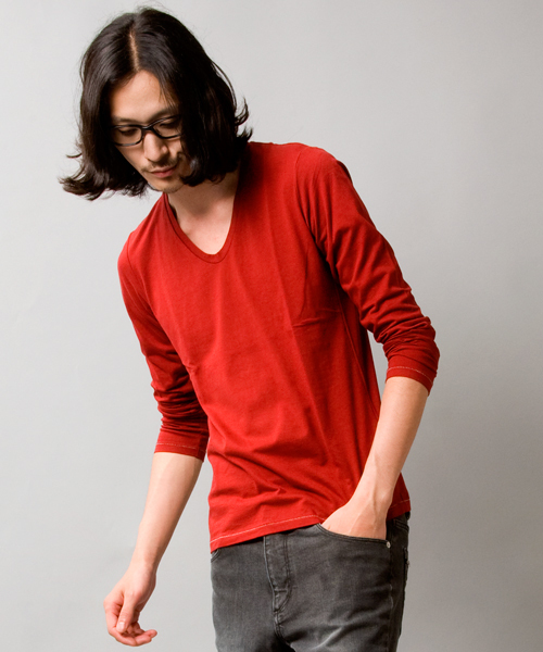 BEAUTY&YOUTH UNITED ARROWS(ビューティーアンドユースユナイテッドアローズ)の「by ∴ コットン V/Uネック カットソー◆(Tシャツ/カットソー・メンズ・ホワイト/ブラック/グレー/ケリー/ブルー/Brick ・SMALL/MEDIUM/LARGE/X-LARGE)」の10枚目の写真