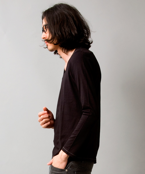 BEAUTY&YOUTH UNITED ARROWS(ビューティーアンドユースユナイテッドアローズ)の「by ∴ コットン V/Uネック カットソー◆(Tシャツ/カットソー・メンズ・ホワイト/ブラック/グレー/ケリー/ブルー/Brick ・SMALL/MEDIUM/LARGE/X-LARGE)」の11枚目の写真