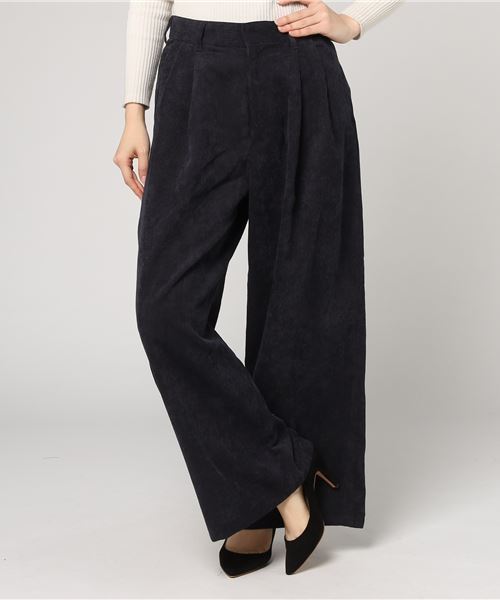 earth music&ecology（アースミュージックアンドエコロジー）の「・コーデュロイワイドパンツ（その他パンツ・レディース・ネイビー/アイボリー/キャメル/ピンクベージュ・M/L）」の13枚目の写真