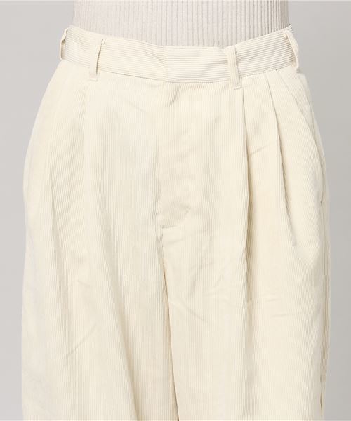 earth music&ecology（アースミュージックアンドエコロジー）の「・コーデュロイワイドパンツ（その他パンツ・レディース・ネイビー/アイボリー/キャメル/ピンクベージュ・M/L）」の6枚目の写真