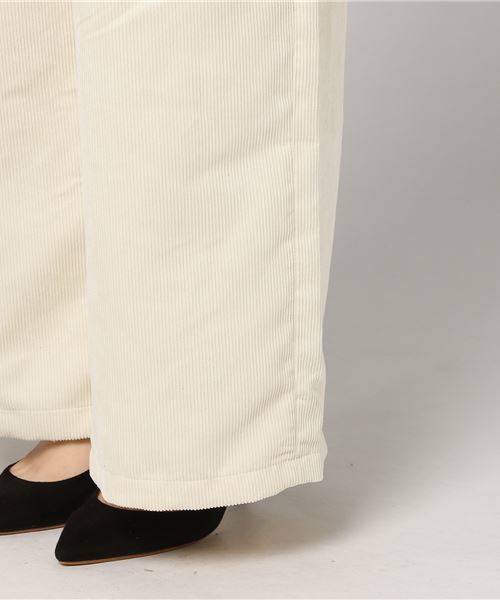 earth music&ecology（アースミュージックアンドエコロジー）の「・コーデュロイワイドパンツ（その他パンツ・レディース・ネイビー/アイボリー/キャメル/ピンクベージュ・M/L）」の10枚目の写真