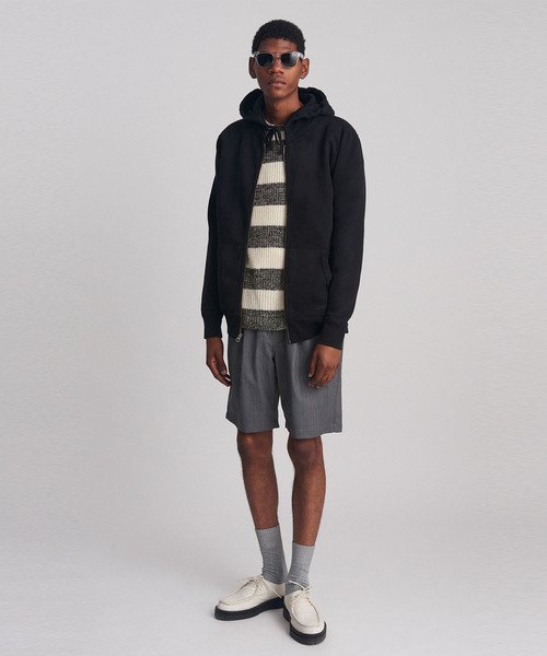 Saturdays NYC(サタデーズ ニューヨークシティ )の「Lee Stripe Sweater(ニット/セーター・メンズ・ホワイト/レンガ・XS/S/M/L/XL)」の3枚目の写真