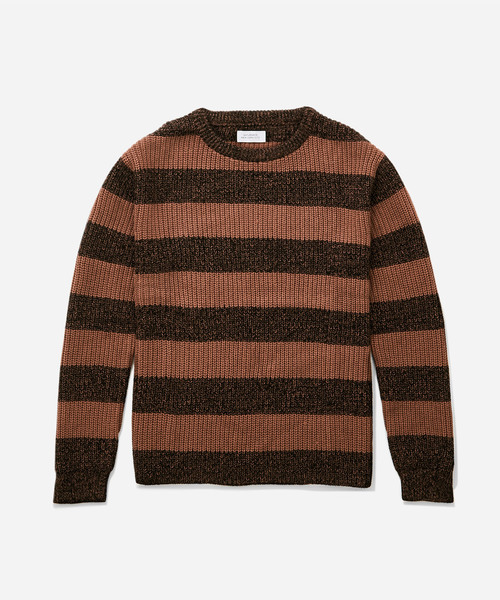 Saturdays NYC(サタデーズ ニューヨークシティ )の「Lee Stripe Sweater(ニット/セーター・メンズ・ホワイト/レンガ・XS/S/M/L/XL)」の10枚目の写真