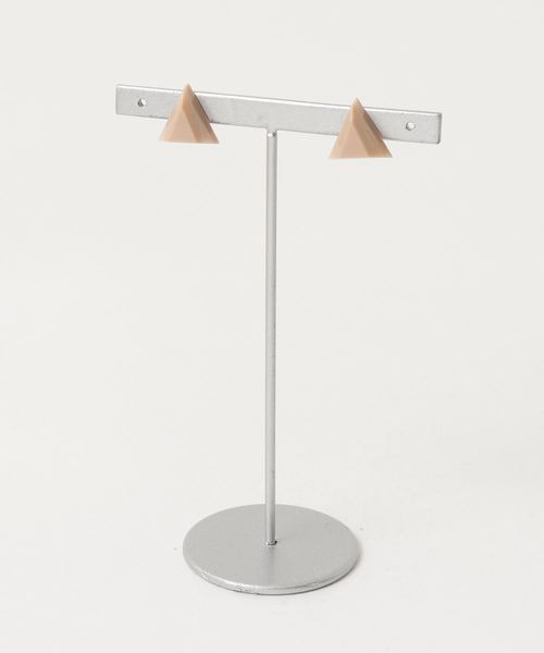 ACCOMMODE（アコモデ）の「マーブルピアス-トライアングル（ピアス（両耳用）・レディース・ホワイト/ターコイズブルー/イエロー/ブルー・FREE）」の6枚目の写真