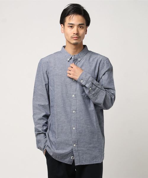 ELEMENT(エレメント)の「ELEMENT メンズ GREENE NEPS LS 長袖シャツ(シャツ/ブラウス・メンズ・ネイビー/ホワイト・LARGE/MEDIUM/SMALL)」の2枚目の写真