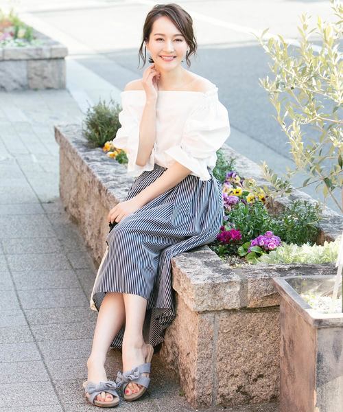 KOBE LETTUCE（コウベレタス）の「BIGリボンフラットソールサンダル（サンダル・レディース・その他1/ホワイト系その他2/ブラック/ホワイト系その他3/イエロー/レッド/グレー/ベージュ系その他/その他2/チェック/ブルー系その他2/ブラック系その他・LL/L/M/S）」の22枚目の写真