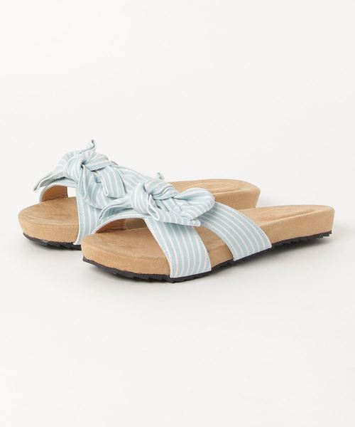 KOBE LETTUCE（コウベレタス）の「BIGリボンフラットソールサンダル（サンダル・レディース・その他1/ホワイト系その他2/ブラック/ホワイト系その他3/イエロー/レッド/グレー/ベージュ系その他/その他2/チェック/ブルー系その他2/ブラック系その他・LL/L/M/S）」の11枚目の写真