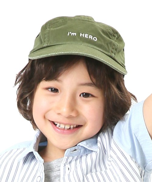 apres les cours(アプレレクール)の「HEROロゴキャップ(キャップ・キッズ・キャメル/グリーン/ブラック・50/54/58)」の1枚目の写真