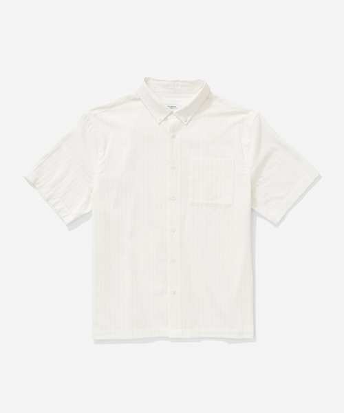 Saturdays NYC（サタデーズ ニューヨークシティ ）の「Bruce Stripe Button Down Shirt（シャツ/ブラウス・メンズ・ホワイト/ネイビー・X-SMALL/S/M/L/X-LARGE）」の10枚目の写真