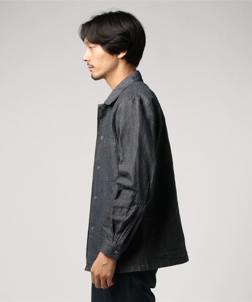 【秋物】MHL, エムエイチエル シャツジャケット M インディゴ MHL INDIGO | MARGARET HOWELL