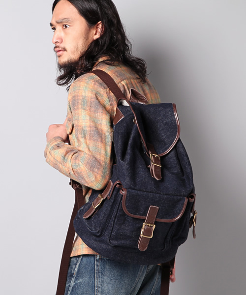 Denime（ドゥニーム）の「【JapanMade】DENIM BACK PACK/デニムバックパック（バックパック/リュック・メンズ・ブルー/インディゴブルー・FREE）」の12枚目の写真