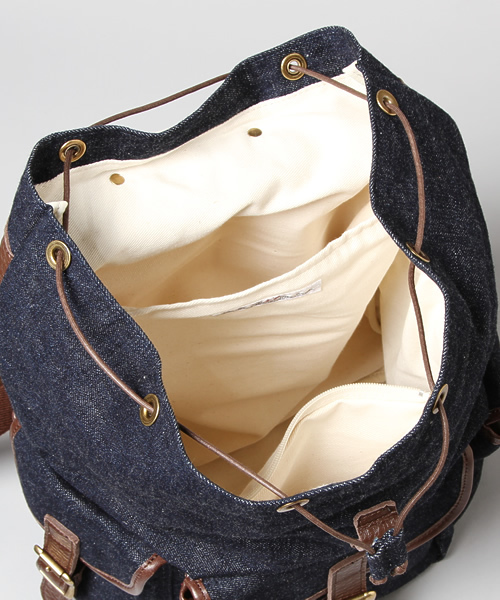 Denime（ドゥニーム）の「【JapanMade】DENIM BACK PACK/デニムバックパック（バックパック/リュック・メンズ・ブルー/インディゴブルー・FREE）」の6枚目の写真