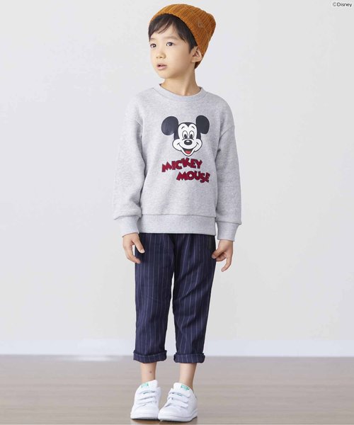 apres les cours（アプレレクール）の「Disney（ディズニー） ミッキートレーナー（スウェット・キッズ・ローズ/グレー・100/140/110/80/90/120/130）」の7枚目の写真