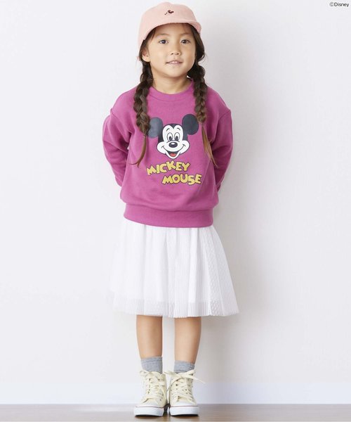apres les cours（アプレレクール）の「Disney（ディズニー） ミッキートレーナー（スウェット・キッズ・ローズ/グレー・100/140/110/80/90/120/130）」の17枚目の写真