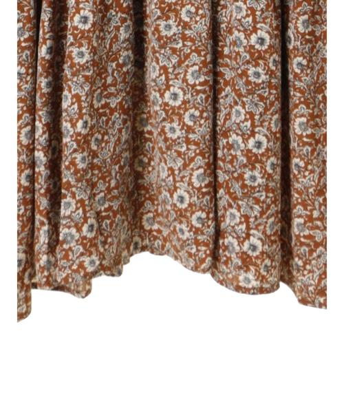 YECCA VECCA（イェッカヴェッカ）の「・花柄シャーリングワンピース（ワンピース・レディース・ブラウン/グリーン・FREE）」の11枚目の写真