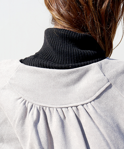 MARBLE WALTS(マーブルワルツ)の「フェイクスエード裏毛 ZIPカーディガン(カーディガン/ボレロ・レディース・ベージュ/ブラウン/グレー・M/L)」の17枚目の写真