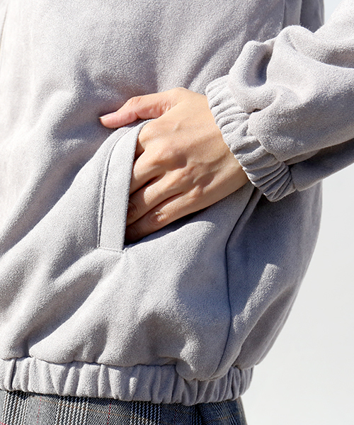 MARBLE WALTS(マーブルワルツ)の「フェイクスエード裏毛 ZIPカーディガン(カーディガン/ボレロ・レディース・ベージュ/ブラウン/グレー・M/L)」の21枚目の写真