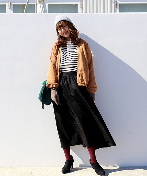 MARBLE WALTS(マーブルワルツ)の「フェイクスエード裏毛 ZIPカーディガン(カーディガン/ボレロ・レディース・ベージュ/ブラウン/グレー・M/L)」の9枚目の写真