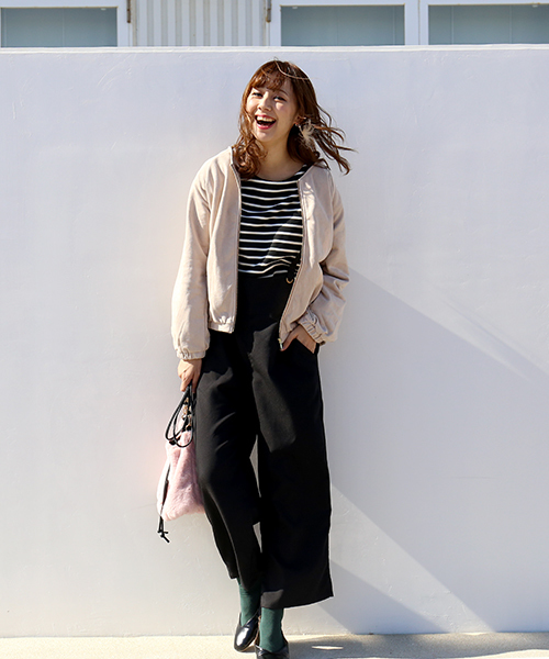 MARBLE WALTS(マーブルワルツ)の「フェイクスエード裏毛 ZIPカーディガン(カーディガン/ボレロ・レディース・ベージュ/ブラウン/グレー・M/L)」の5枚目の写真