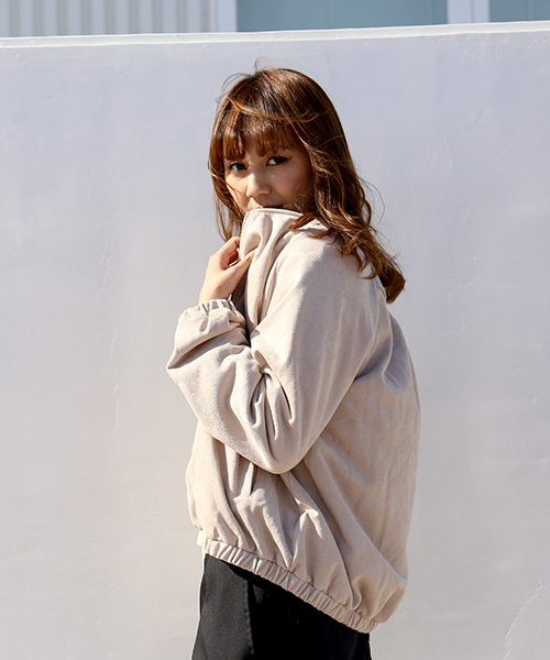 MARBLE WALTS(マーブルワルツ)の「フェイクスエード裏毛 ZIPカーディガン(カーディガン/ボレロ・レディース・ベージュ/ブラウン/グレー・M/L)」の22枚目の写真