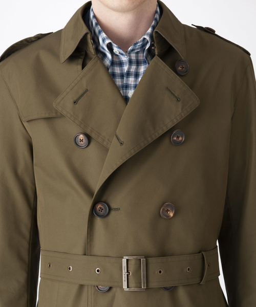 ☆新品☆BLACK LABEL CRESTBRIDGE　ハーフトレンチコート♪ ライトギャバジントレンチコート （その他アウター）｜BLUE