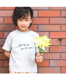 ムラ糸天竺 刺繍Tシャツ（ワイド）