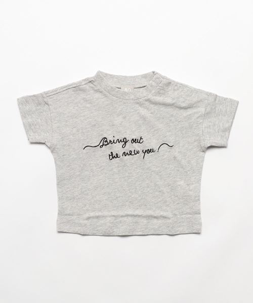 DILASH(ディラッシュ)の「ムラ糸天竺 刺繍Tシャツ(ワイド)(Tシャツ/カットソー・キッズ・ブラウン/オフホワイト/グレー・140/90/80/130/100/110/120)」の5枚目の写真