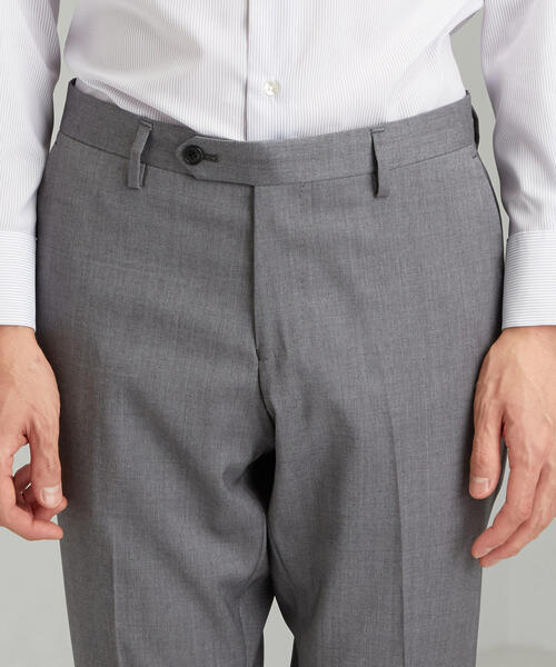 green label relaxing（グリーンレーベルリラクシング）の「[トラバルド トーニャ] TRABALDO TOGNA トロピカル 無地 DK ノープリーツ パンツ（スラックス・メンズ・ライトグレー/ネイビー/ブラウン・76ｃｍ/88ｃｍ/84ｃｍ/72cm/80ｃｍ）」の6枚目の写真