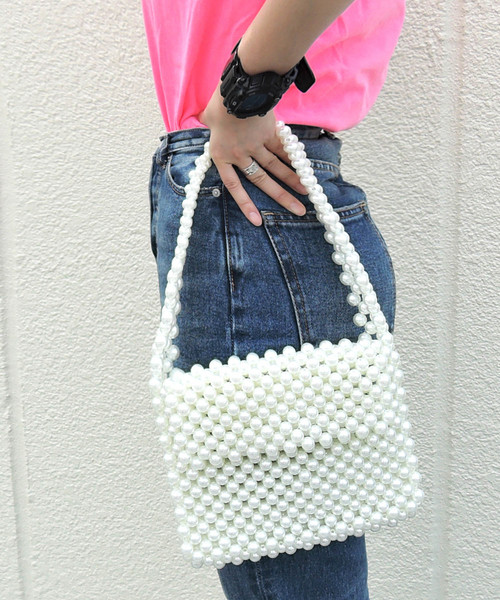 minia（ミニア）の「アソートデザインのビーズ・パールバッグ　[ minia ]　 【 雑誌掲載 】（ハンドバッグ・レディース・A/B/C/D/E・FREE）」の12枚目の写真