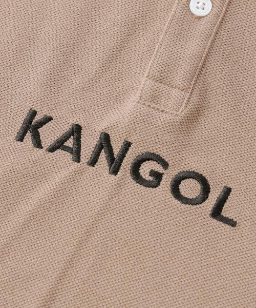 KANGOL（カンゴール）の「KANGOL/カンゴール 別注ロゴ刺繍 ビッグシルエットL/Sポロシャツ（ポロシャツ・メンズ・ブラック/ベージュ/オフホワイト/ボルドー・FREE）」の8枚目の写真