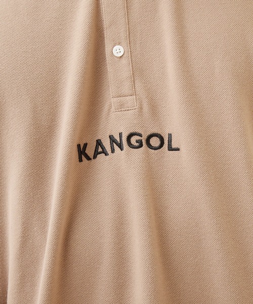 KANGOL（カンゴール）の「KANGOL/カンゴール 別注ロゴ刺繍 ビッグシルエットL/Sポロシャツ（ポロシャツ・メンズ・ブラック/ベージュ/オフホワイト/ボルドー・FREE）」の11枚目の写真