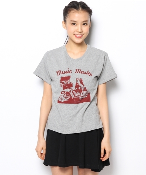 WEGO（ウィゴー）の「WEGO/Music Master Tシャツ（Tシャツ/カットソー・レディース・杢グレー/グリーン・FREE）」の3枚目の写真