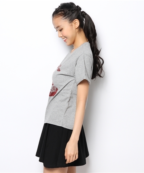 WEGO（ウィゴー）の「WEGO/Music Master Tシャツ（Tシャツ/カットソー・レディース・杢グレー/グリーン・FREE）」の4枚目の写真