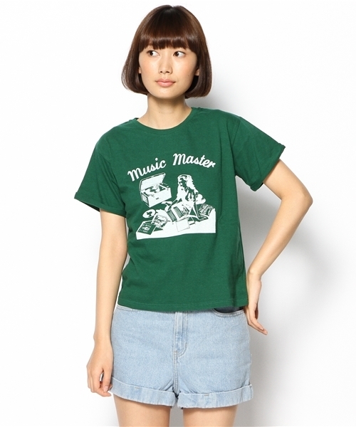WEGO（ウィゴー）の「WEGO/Music Master Tシャツ（Tシャツ/カットソー・レディース・杢グレー/グリーン・FREE）」の11枚目の写真
