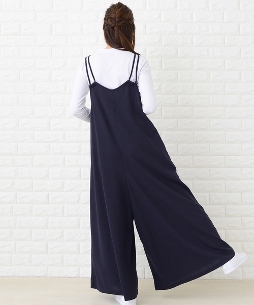 可愛い肩紐✨　プレージュ　サロペット　オールインワン　ワイドパンツ　細見え　美品 楽天市場】華奢紐 ×ワイド サロペット オールインワン
