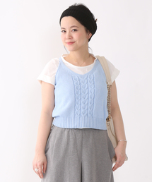 mystic | ニットベスト付きTシャツ(Tシャツ/カットソー)