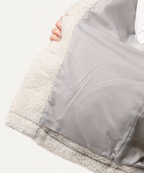 archives e'pice（アルシーヴエピス）の「《限定item》オーバーサイズcpoボアジャケット（その他アウター・レディース・ブラウン/アイボリー/グレー系その他・MEDIUM）」の4枚目の写真