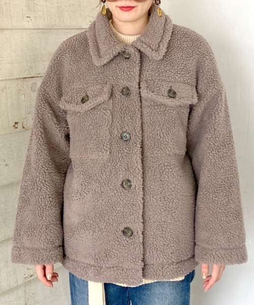 archives e'pice（アルシーヴエピス）の「《限定item》オーバーサイズcpoボアジャケット（その他アウター・レディース・ブラウン/アイボリー/グレー系その他・MEDIUM）」の12枚目の写真