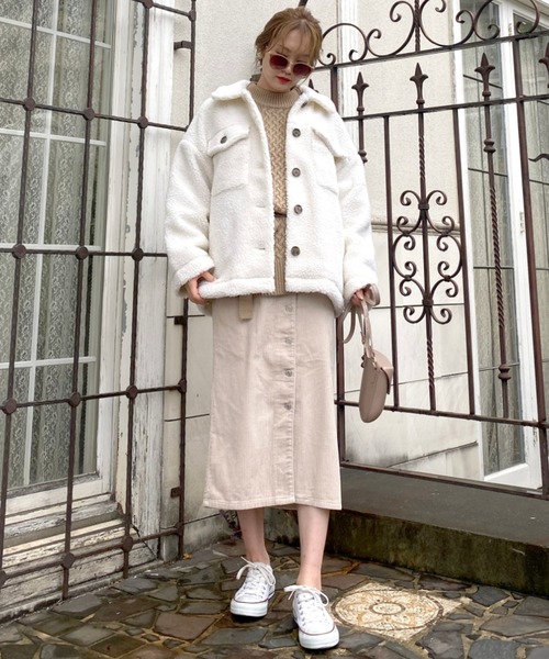 archives e'pice（アルシーヴエピス）の「《限定item》オーバーサイズcpoボアジャケット（その他アウター・レディース・ブラウン/アイボリー/グレー系その他・MEDIUM）」の11枚目の写真